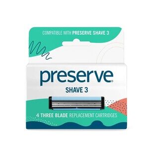 Preserve Shave 3 Razor Blade Cartridges 4 Count x2 Packs